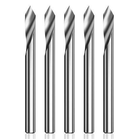 cnc engraving bits|HUHAO 5PCS CNC Engraving Bits, 60 Degree V Bits with 2 .